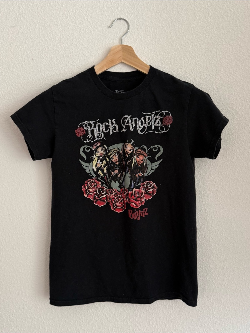 Bratz Y2K Rock Angelz Graphic Tee - Womens S, Black